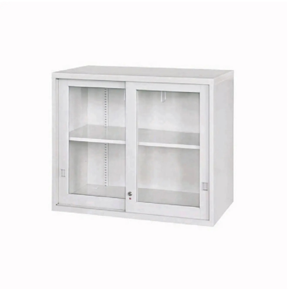 3-17項玻璃加框拉門上置式鋼製公文櫃