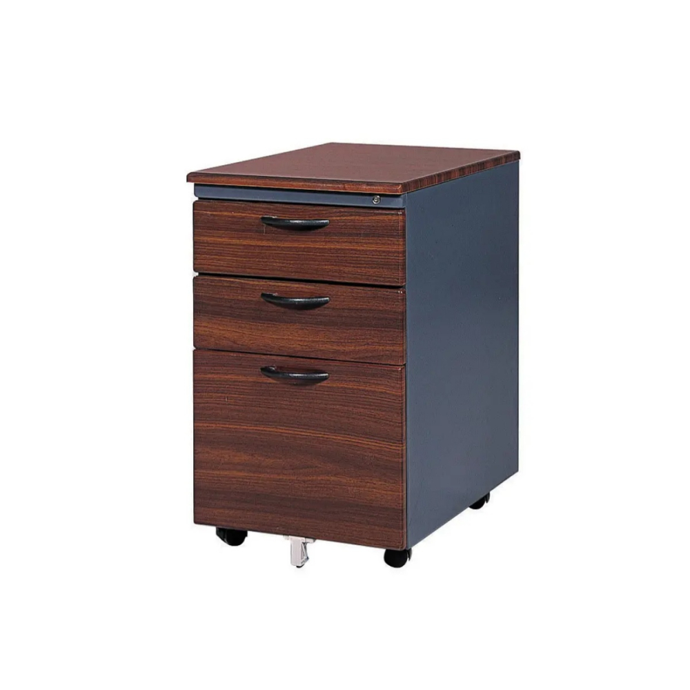 胡桃木紋/深灰活動櫃