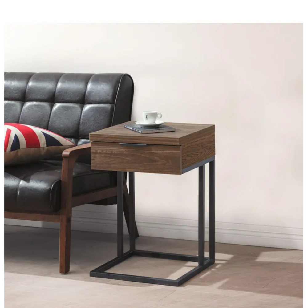 雅博德經典胡桃單抽小邊桌