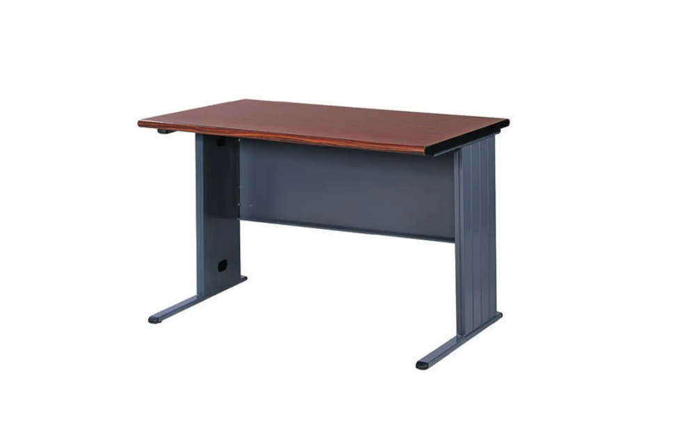 BTH胡桃木紋辦公桌(深灰桌體/空桌)