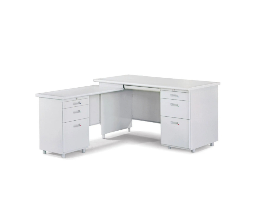 第1-9項L型辦公桌(三抽式側邊桌)