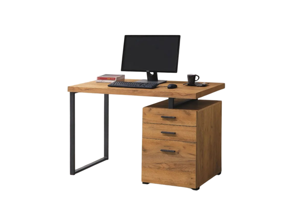 黃金橡木色康迪仕摩登電腦書桌