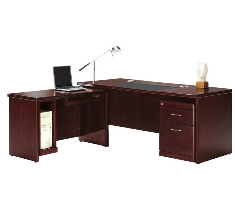 5.8尺豪華優質全木皮主管桌