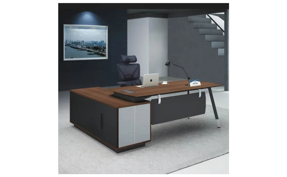 5.8尺凱恩斯古木紋色主管桌