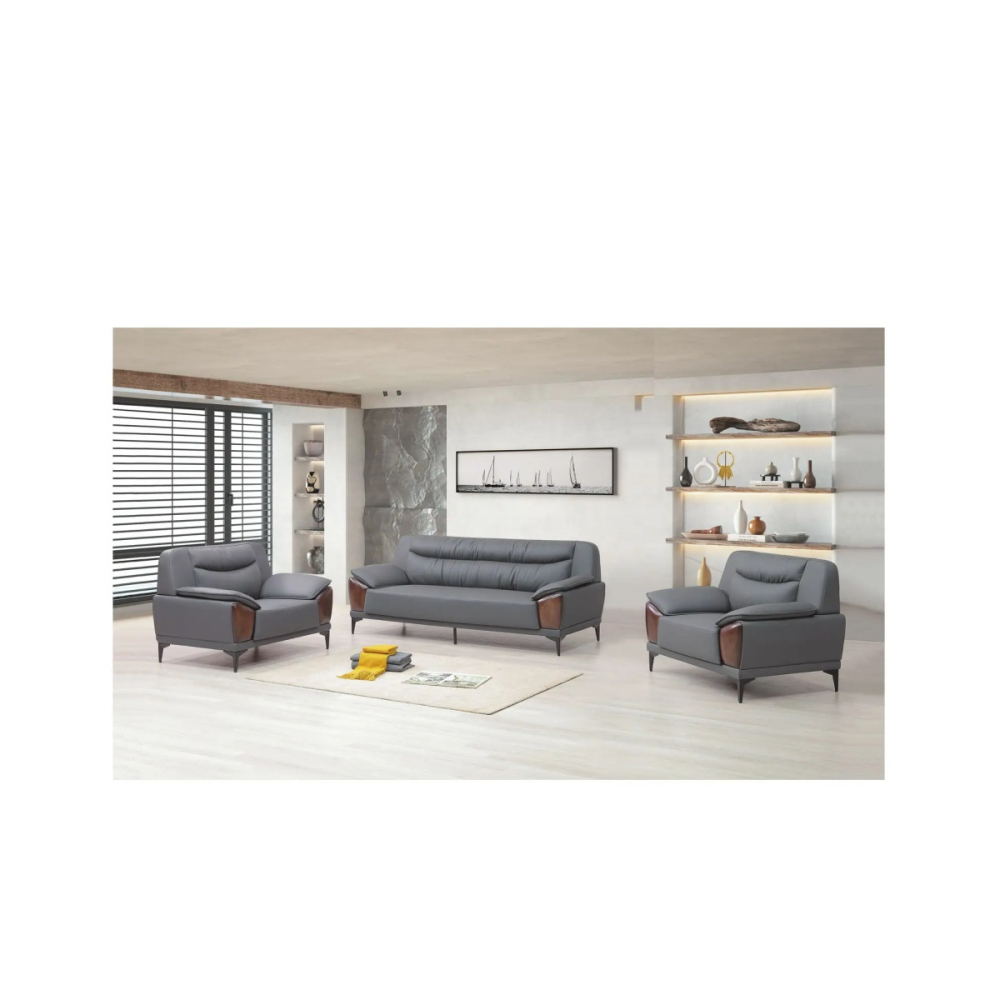 康貝恩灰皮沙發